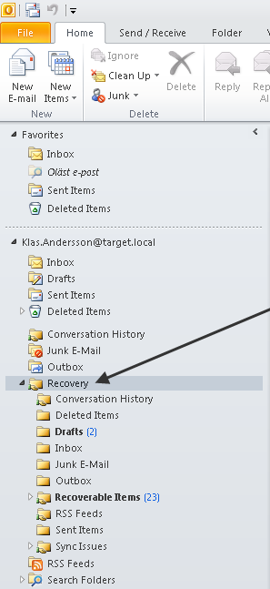 backup exec 16 search for mailbox items